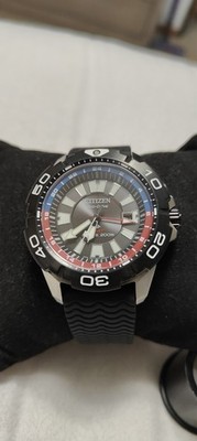 Citizen Promaster GMT Diver Eco-Drive Black Strap Men's Watch 43MM BJ7128-08E