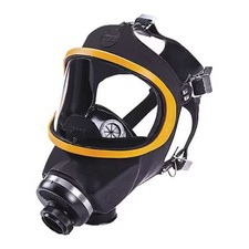 Msa Safety 471230 Ultravue Gas Mask, Hycar Rubber, 5 Suspension Points, L Mask