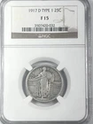 1917-D Type 1 Standing Liberty Quarter : NGC F15