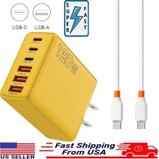 120W Fast Type C Wall Charger , 4-In-1 GAN Super Fast Cable For Cell Phone iPad