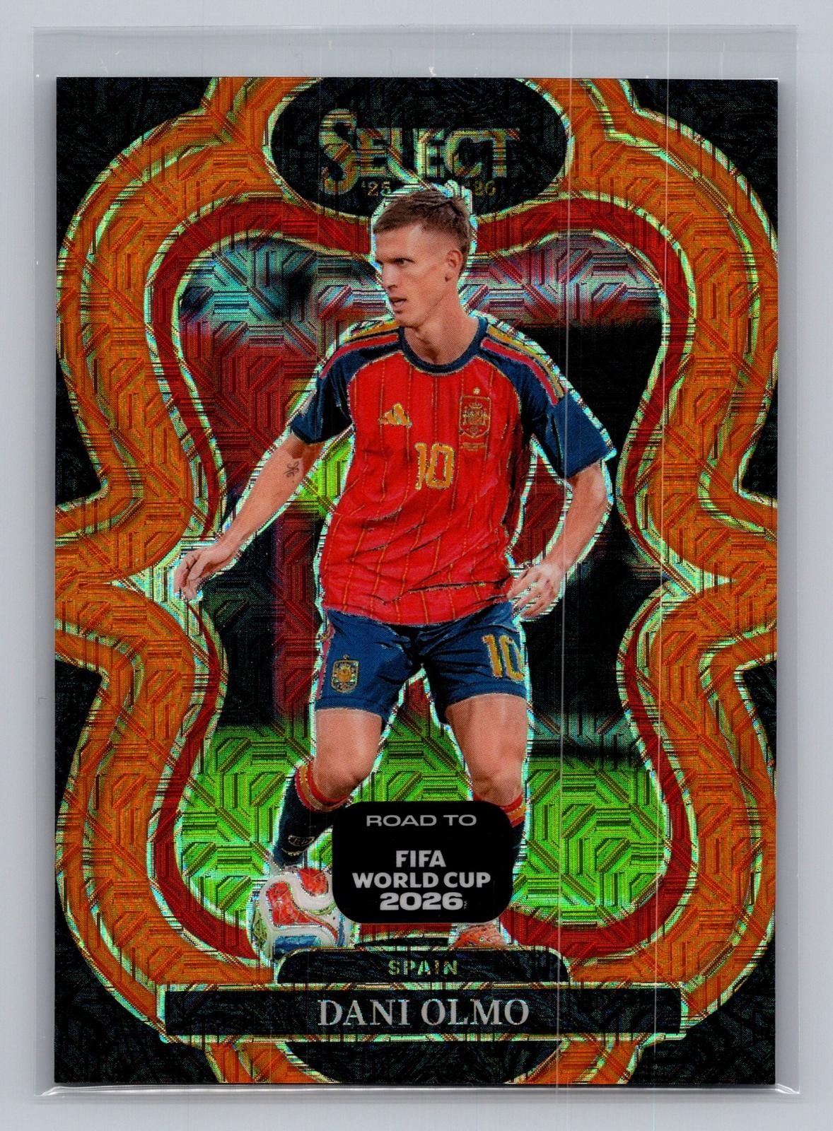 2025-26 Panini Select Road to FIFA World Cup #171 Dani Olmo Spain Orange Mojo