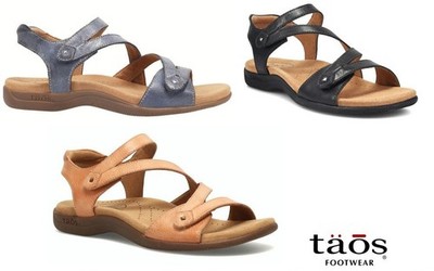 Taos Footwear Big Time Comfort Adjustable Leather Sandals Taos