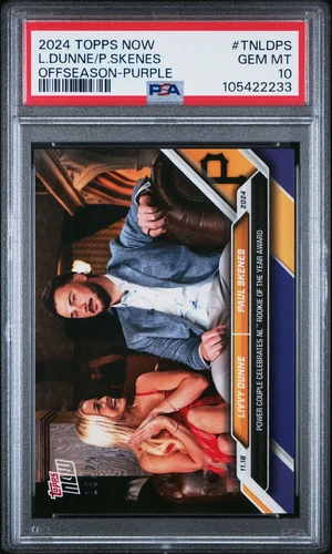 PAUL SKENES and Livy Dunne PSA 10 PURPLE /25 LSU ROY Topps Now - 🔥💎