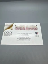 Color Street Nail Polish Strips Love Shack White Pink Glitter FREE SHIPPING