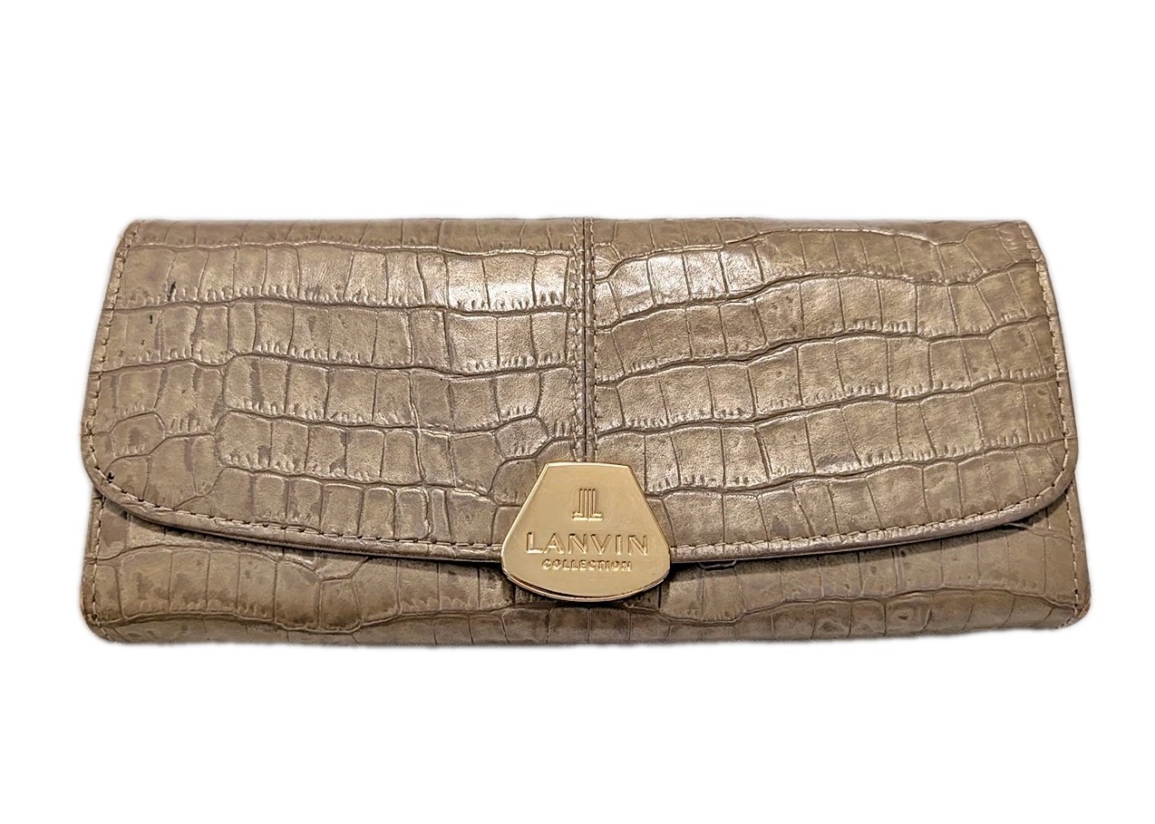 Authentic LANVIN COLLECTION Embossed Long Wallet - image 1