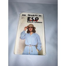 Vintage Simplicity 8508 ESP Shirt Dress Sewing Pattern Size 12 14 16 Retro 70s