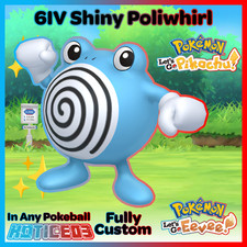 ✨ Shiny Poliwhirl 6IV ✨ Pokemon Lets Go Pikachu & Eevee 🚀 Fast 🚀