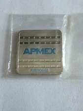 Apmex  1 Oz. Ounce Square Silver Bar Serialized .999 Fine