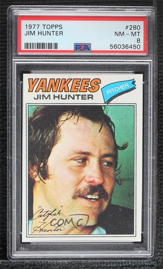 1977 Topps Catfish Hunter #280 PSA 8 HOF 0nr3