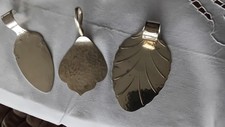 3 Alte Gebäckschaufeln Metall Versilbert