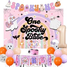Spooky Groovy Halloween Decorations for Girls Birthday Party Supplies Online
