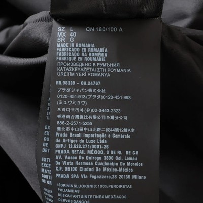 Prada Triangle logo 21 years Nylon Jacket L Men's Black