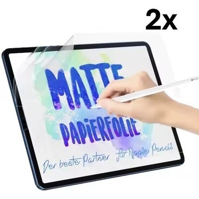2X Papier Schutzfolie für iPad Pro / Air 13'' 11'' 2025 2024 Paper Displayschutz