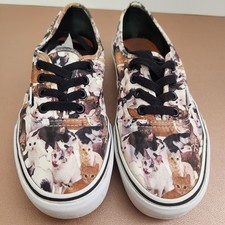 VANS ASPCA CATS 2015 LIMITED EDITION LOW TOP LACE UP SKATE BMX SHOES M 5.5 W 7