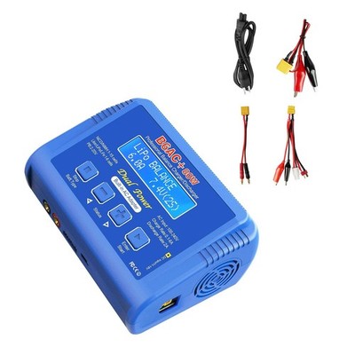 B6AC 80W Balance Charger 6A Lipo Battery Charger Discharger for Model Airplanes