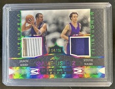 2024 Leaf In the Game Used Jason Kidd Steve Nash 2s Jersey Rainbow HoloFoil #/45