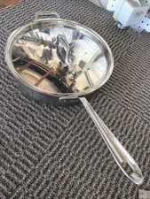ALL-CLAD Vintage Stainless Steel 11” Inch Frying Saute Pan Skillet Handle Lid