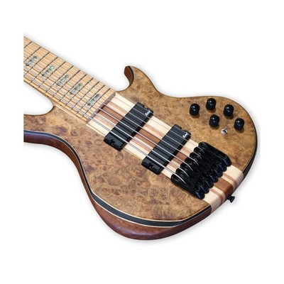 TARIO 7 String Electric Bass Guitar Burl poplar top Millettia