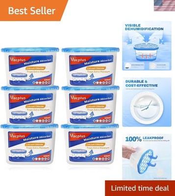 Moisture Absorbers 6 Pack Dehumidifier Boxes for Closet Bathroom Car Compact