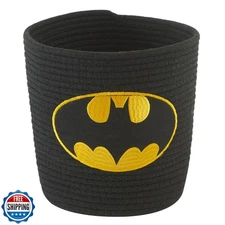 Idea Nuova Batman Rope Storage Basket,10" H x 10" W, Decorative and Functiona