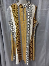 Ava & Grace Plus Size 2X Geometric Chain Print Mock Neck Shift Dress