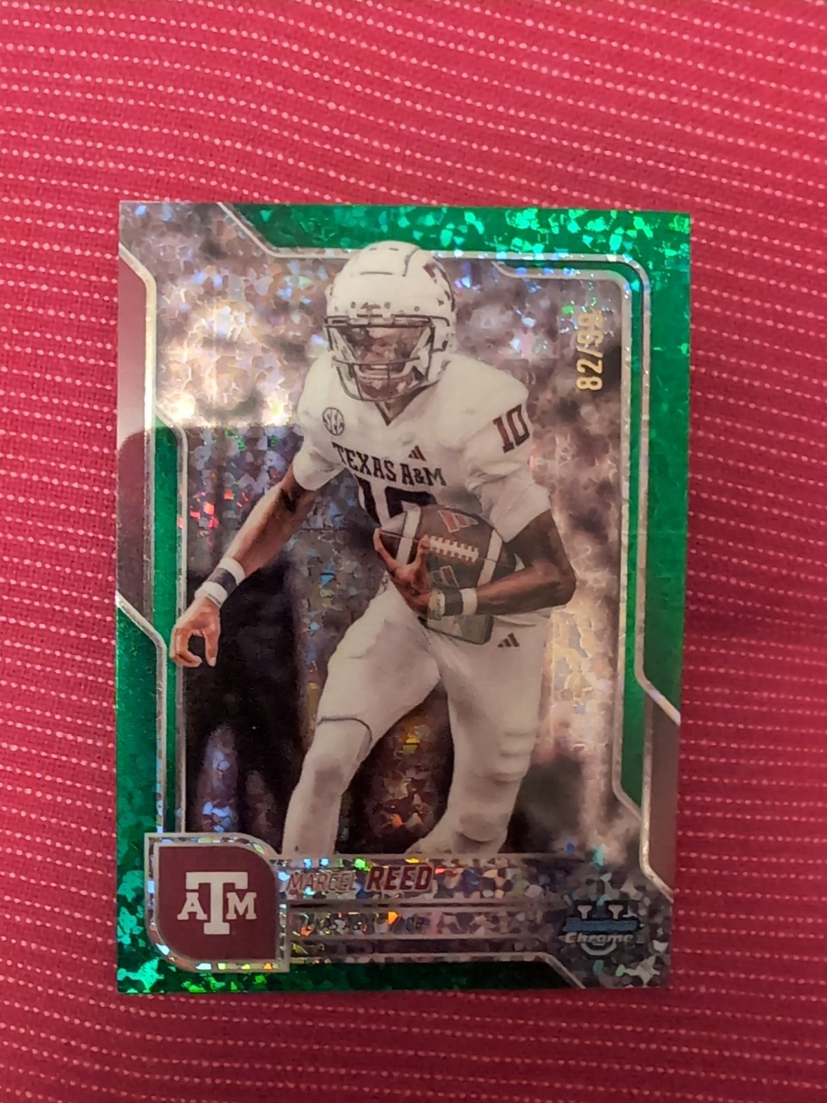 2025 Bowman University Chrome Marcel Reed /99 Green Mini Diamond Refractor #133