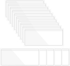 PATIKIL 3x1.3" Self-Adhesive Label Holders with Top Open for 3x1.3, Clear