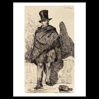 Edouard Manet - The Absinthe Drinker (1862) Art Card Print
