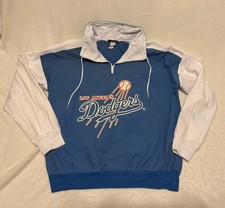Vintage 90s Los Angeles Dodgers 1/4 Zip Pullover Jacket Rare Hummer Sportswear