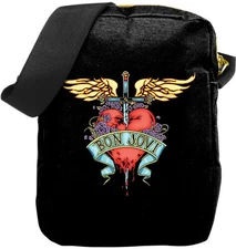Bon Jovi - Rocksax - Bon Jovi - Dagger Logo - Crossbody Bag with Stash Pockets (