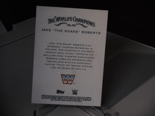 2025 TOPPS CHROME WWE BLEU & ARGENT RÉFRACTEUR SP 21/150 JAKE THE SNAKE ROBERTS - Photo 2 sur 2