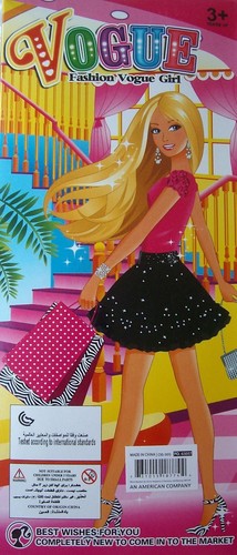 Muñeca niña de moda Vogue con vestidos y accesorios (rosa, festiva, guirnalda) - Imagen 2 de 3