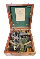 WWII 1944 Nautical Maritime Ship's Navagational Sextant Husun Hughes & Son- READ