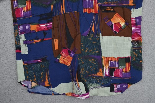 VTG 80s Caliche Abstract Shirt Womens Medium Watercolor Made USA Paper Tag - Picture 12 of 15