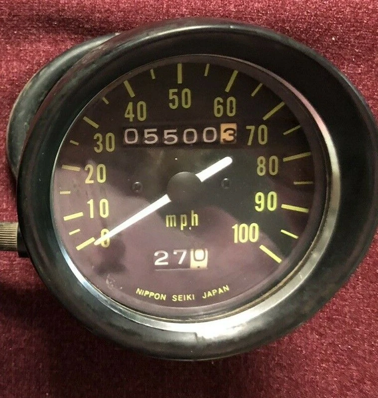 PEDÔMETRO VINTAGE KAWASAKI 1972 F7 175 - 1974 F9 Big Horn 350 *TESTADO E FUNCIONA - Imagem 2 de 4