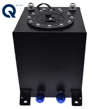 Black Drifting Fuel Cell Gas Tank+level Sender Coated Aluminum Racing 2.5 Gallon