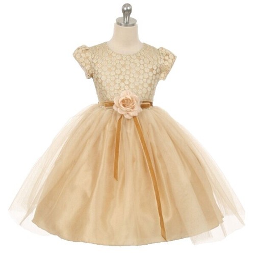 CHAMPAGNE Size 10 Recital Wedding Formal Party Birthday Flower Girl Dress |  eBay