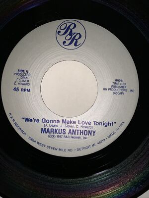 MARKUS ANTHONY 45 We're Gonna Make Love Tonight / Once I Get Started