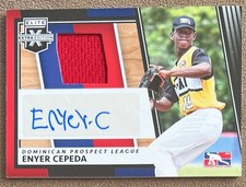 Enyer Cepeda 2022 Panini Elite Extra Edition Autograph Jersey #DMS-ES Rookie RPA