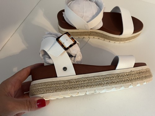 Stitch Fix Mia Faustina Plateau-Keilabsatz mit Seil umwickelt Größe 8, weiß NEU Slipper - Bild 6 von 12