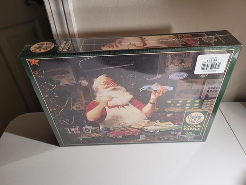 Cobble Hill Puzzle 80046 Santa Painting Cars 1000 PC Puzzle Brandneu VERSIEGELT - Bild 3 von 4