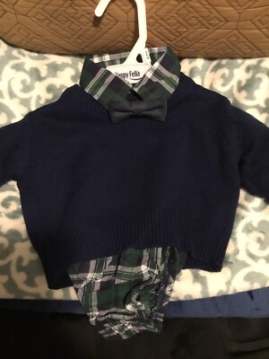 NEW NWT BABY BOY DRESS SHIRT SWEATER 3/6 MONTH