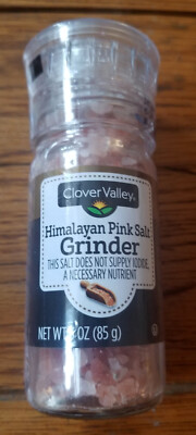 Himalayan Pink Sea Salt Table Size Grinder (Iodine Free) Clover Valley 3 oz/85g.