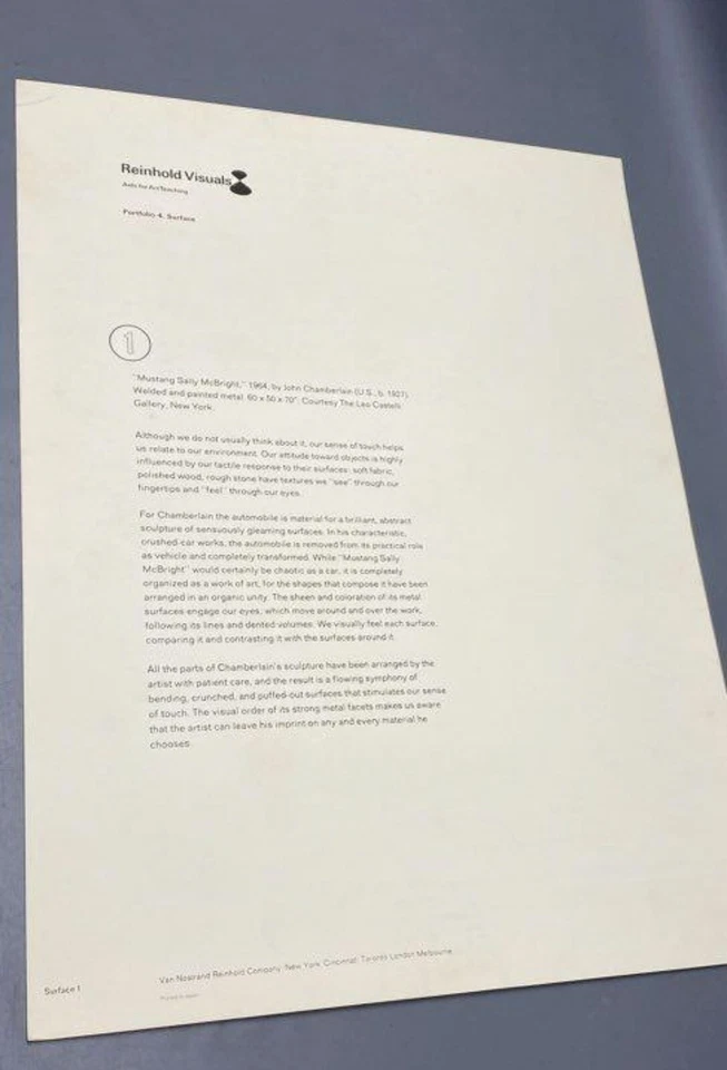 ВИНТАЖНЫЙ ПЛАКАТ MUSTANG SALLY McBRIGHT John Chamberlain 1968 Reinhold Visuals - Изображение 4 из 4