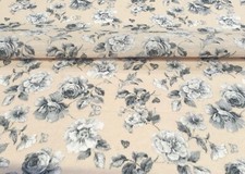 Baumwolle Mix Lonetta Stoff Gardinen Tischdecken Deko Stoff Meterware Rosen