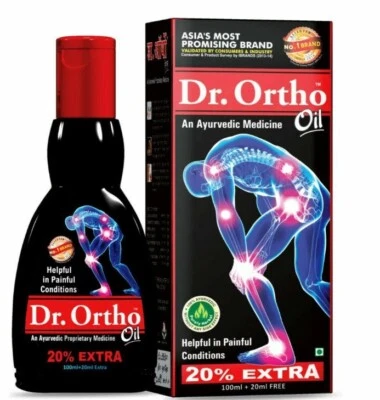 DR ORTHO Dr.Ortho Oil Ayurvedic Medicine Oil Muscles Back Knee Joint Neck Pain 120ml