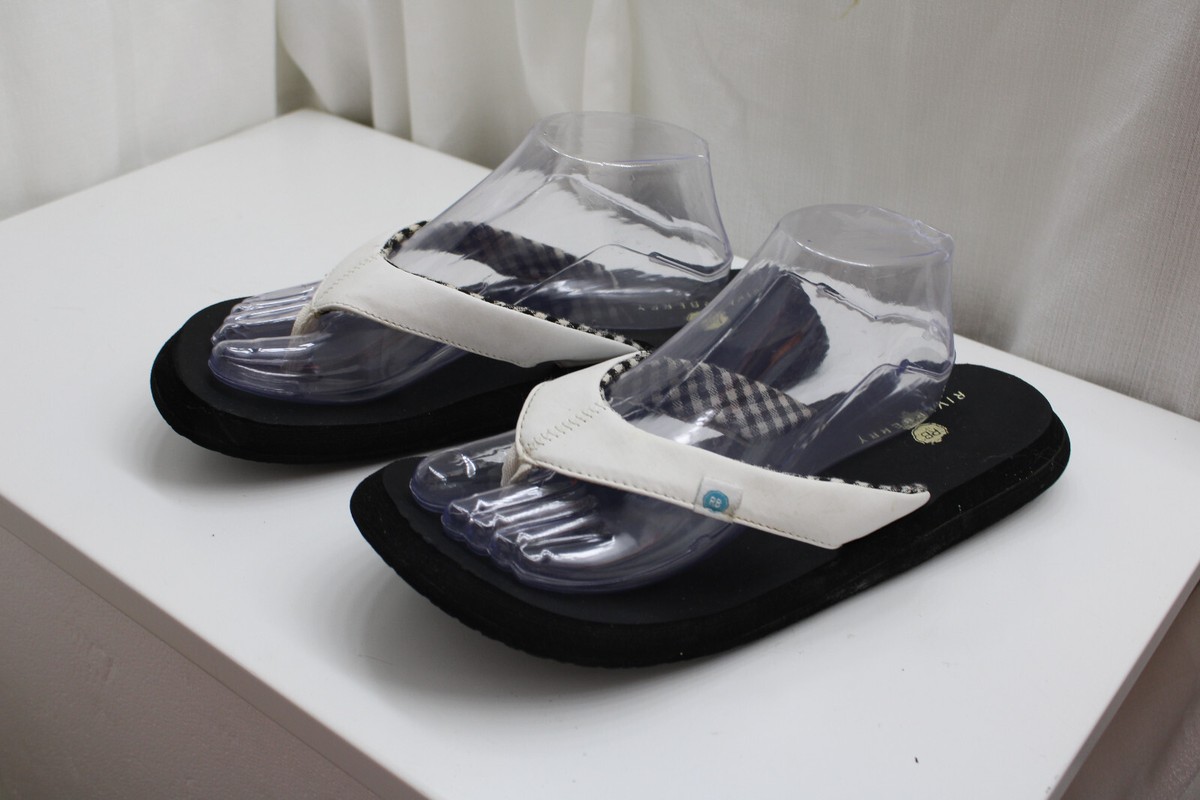 Men's Riverberry Black/White Check Flip Flop SlipOn Sandals