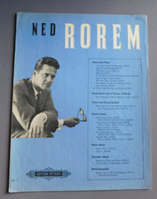 Youth Day, Old Age Night - Ned Rorem / Whitman - 1958 sheet music Voice Piano