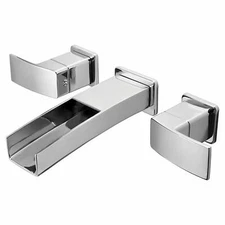 Pfister T49-DF1C Kenzo Wall Mount Lavatory Faucet in Chrome, Valve Combo