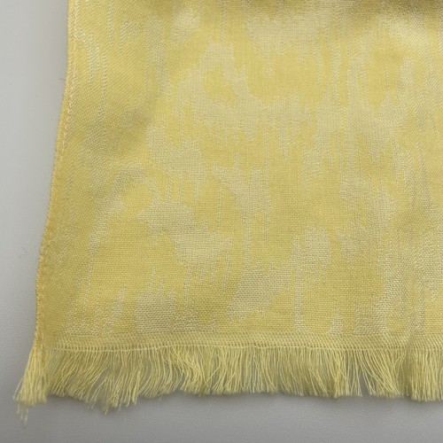 Light Yellow Soft Wide and Long Knit Chiffon Scarf Fashion with Fringe 14.5 x 72 - Picture 4 of 8